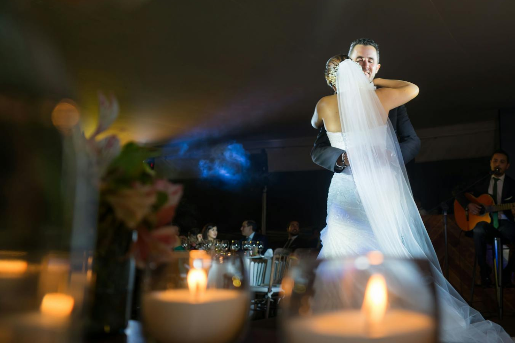 Elegant wedding reception atmosphere